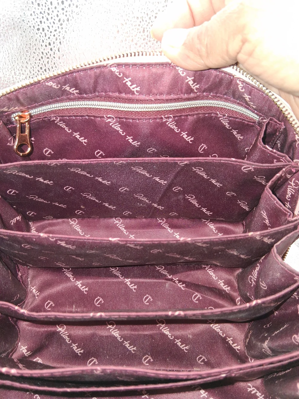 Charlotte Tilbury Pink Lip Embroidered Cosmetic Bag